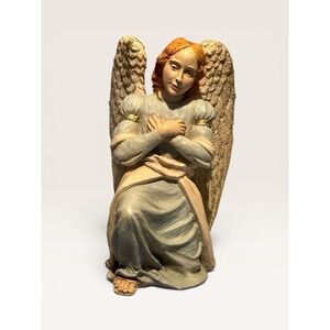 Vtg 1996 Nativity Kneeling Angel Figure Resin Made Italy Castagna Collection EUC